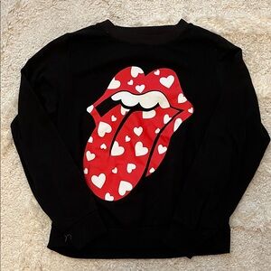 The Rolling Stones Black Crewneck